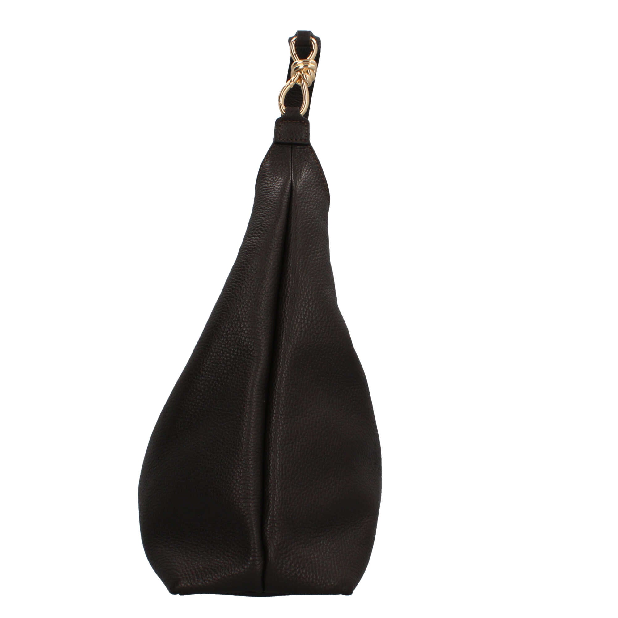 Borsa a spalla in vera pelle martellata Made in Italy Nero TU | Giò Fashion