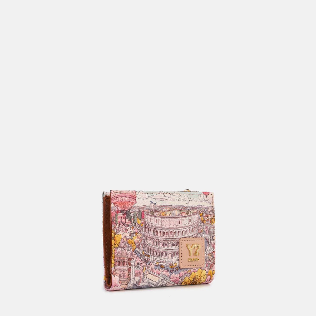Portafoglio Donna Ynot? Fashionopoly Roma con Clip e Portamonete Zip