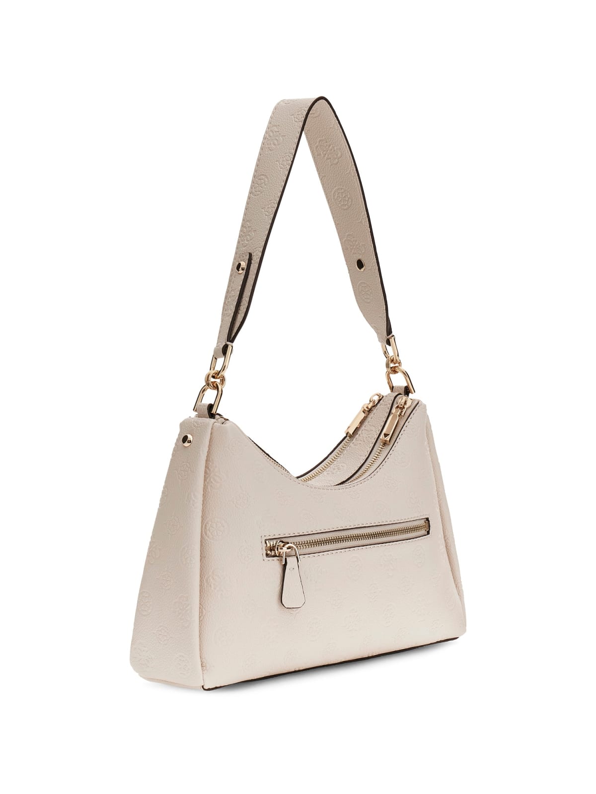 Borse a Mano Guess Anise double zip shoulder bag logo GRIGIO LOGO TU | Giò Fashion