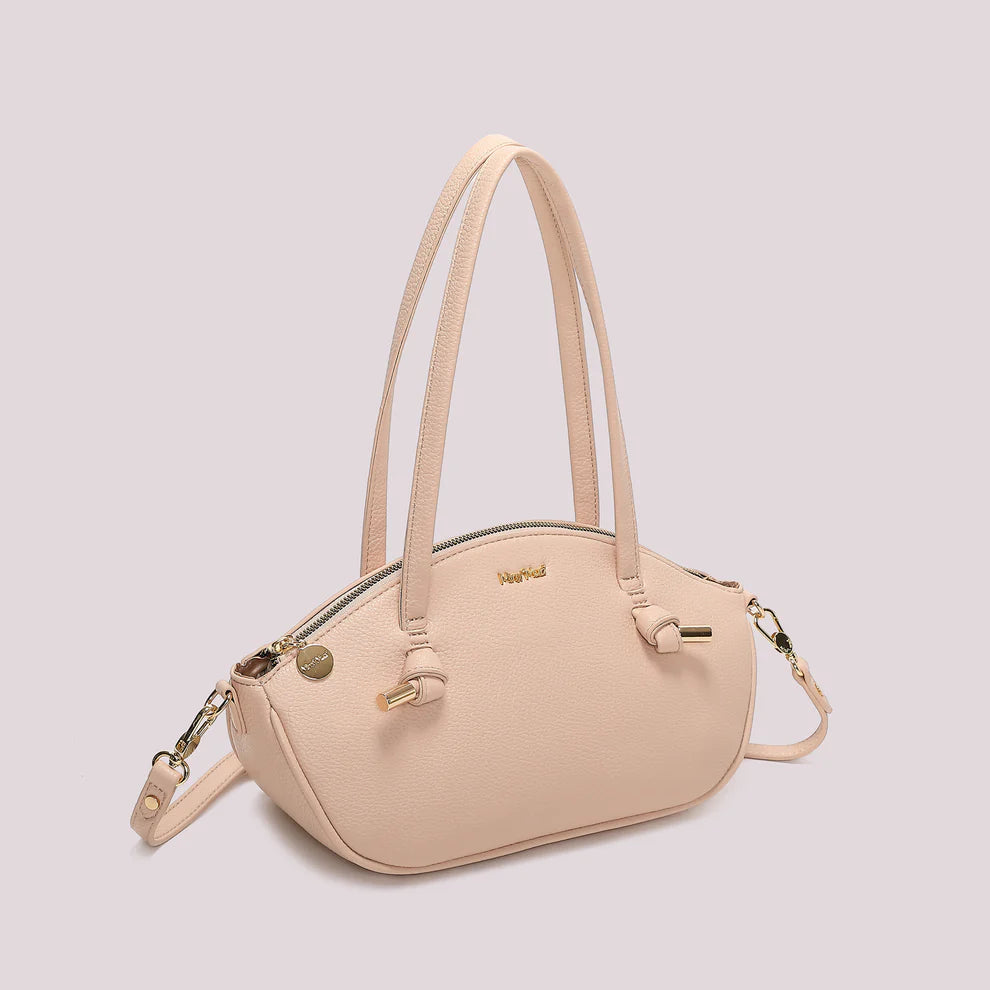 Borsa a Spalla Mimi Mua Nodo ai Manici Cipria TU | Giò Fashion