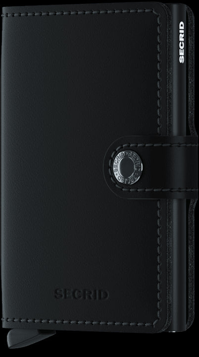 Portafoglio Secrid Miniwallet in pelle con protezione RFID e chiusura a bottone