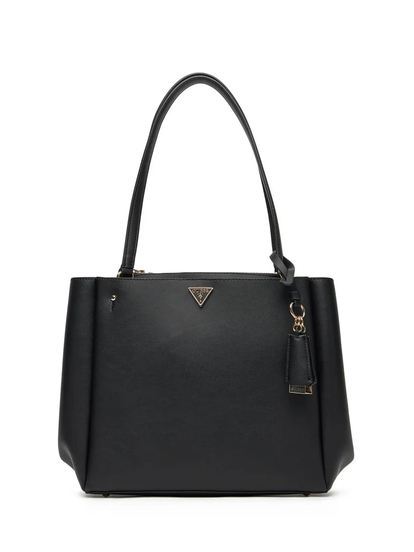 Guess shopper con charm e logo frontale elegante da donna NERO TU | Giò Fashion