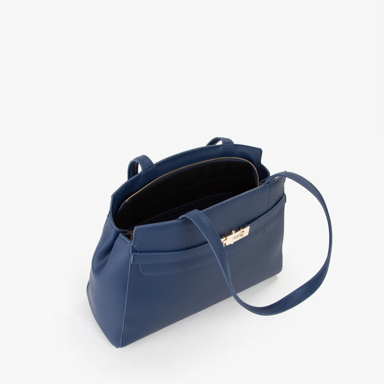 Valentino borsa shopper donna elegante con doppio manico BLU SCURO TU | Giò Fashion