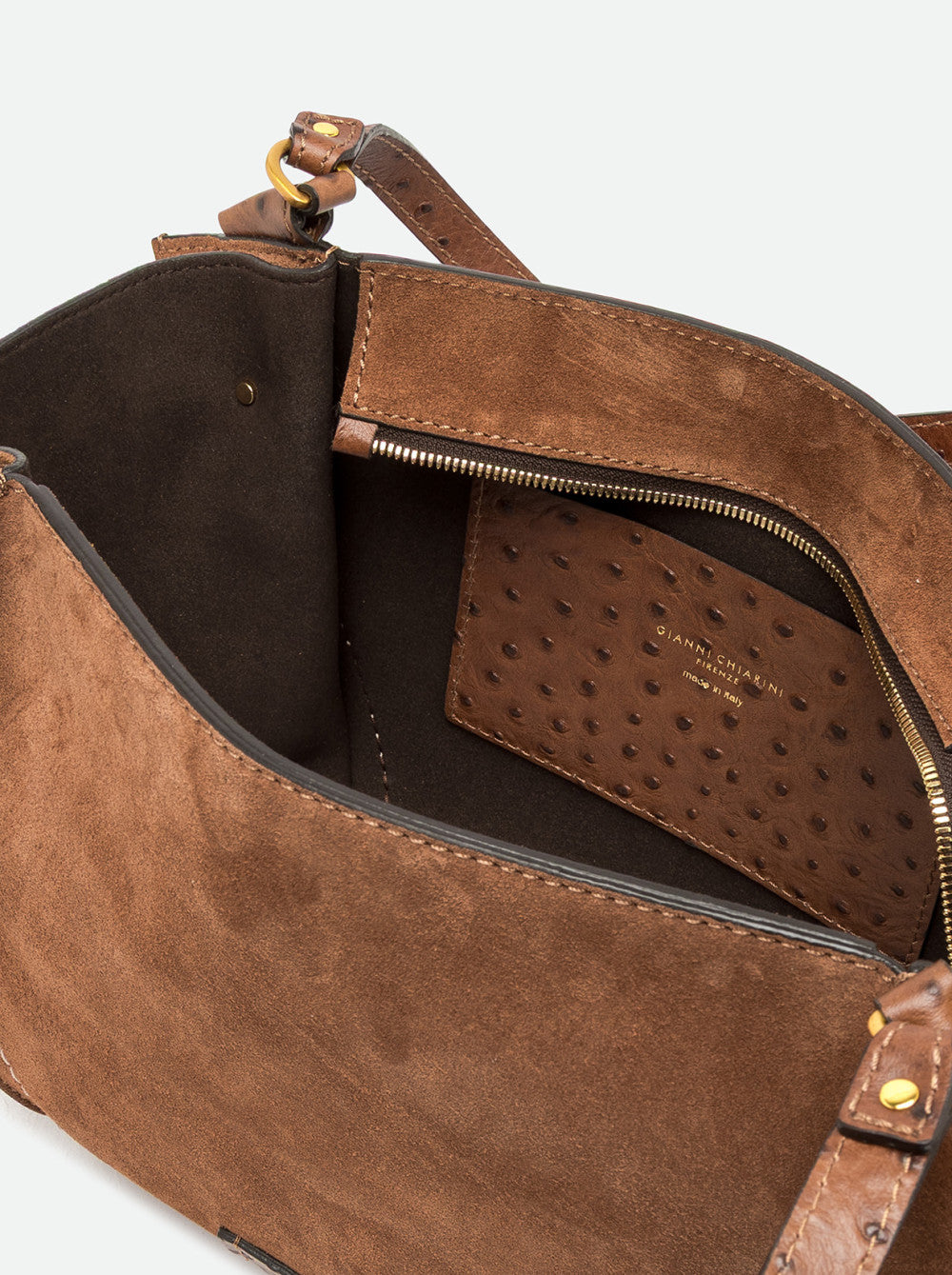 Gianni Chiarini Bloom Shopper Media in Pelle Scamosciata