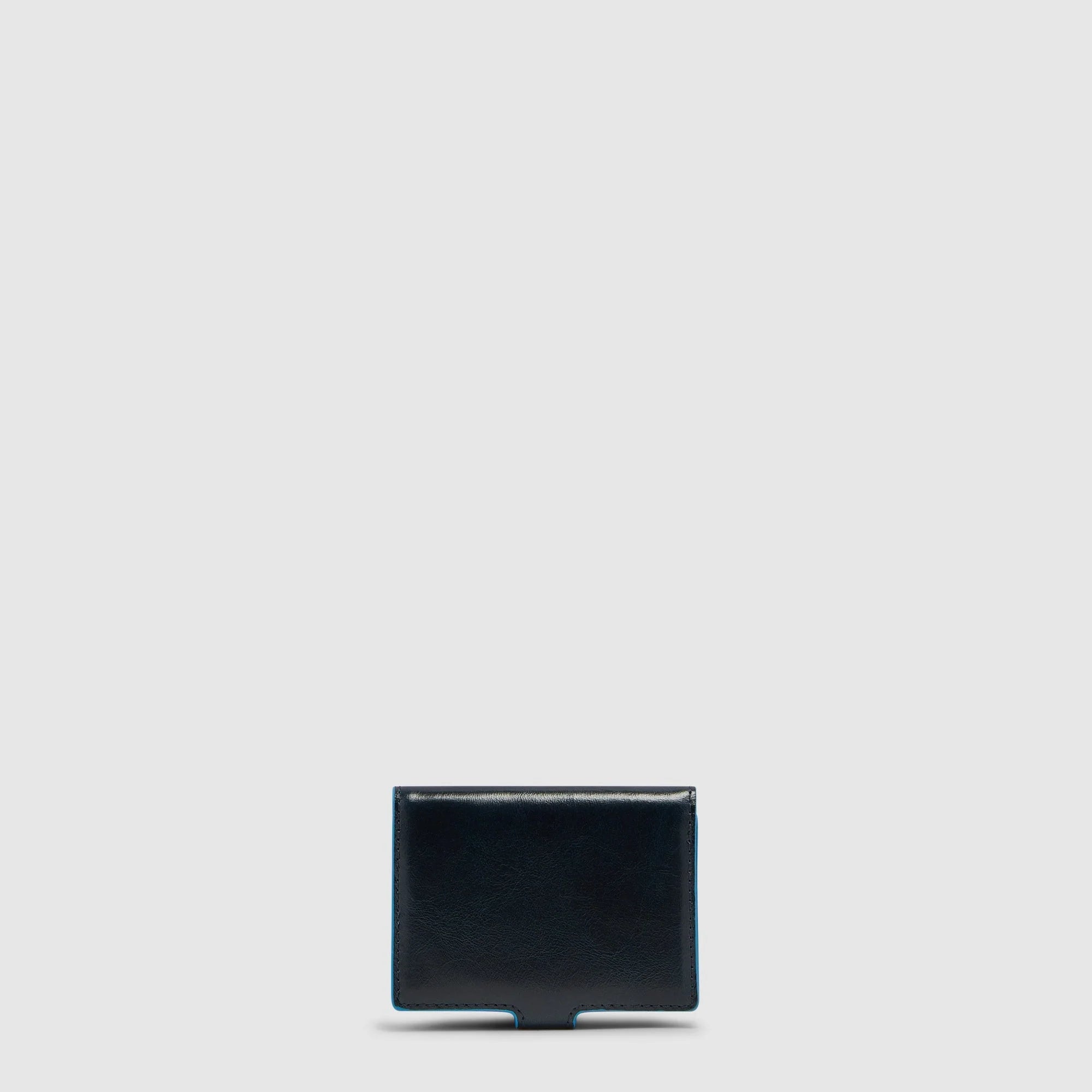 Piquadro Portafoglio Modulare MagSafe in Pelle Blue Square Blu Notte