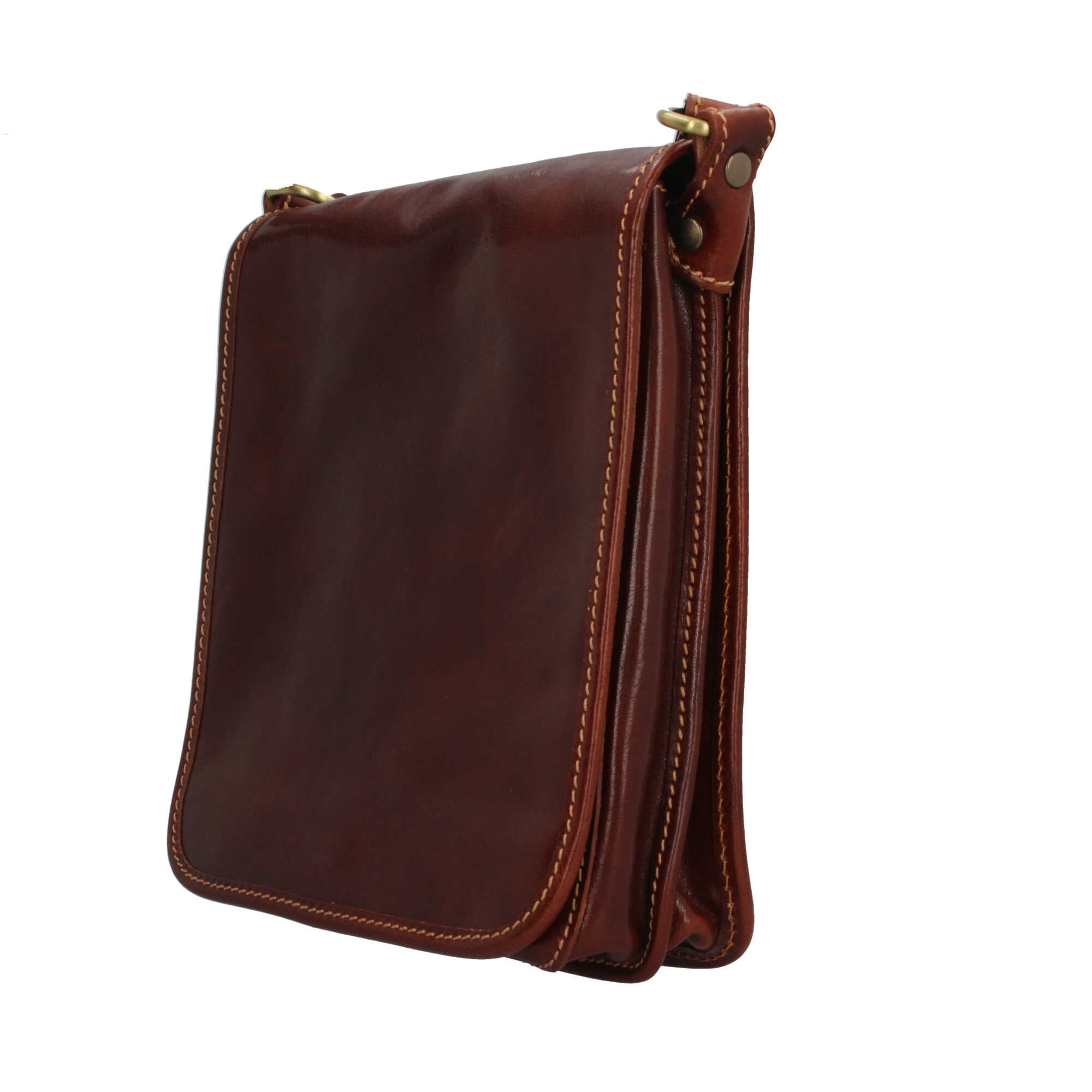 Borsa a tracolla in vera pelle artigianale Made in Italy