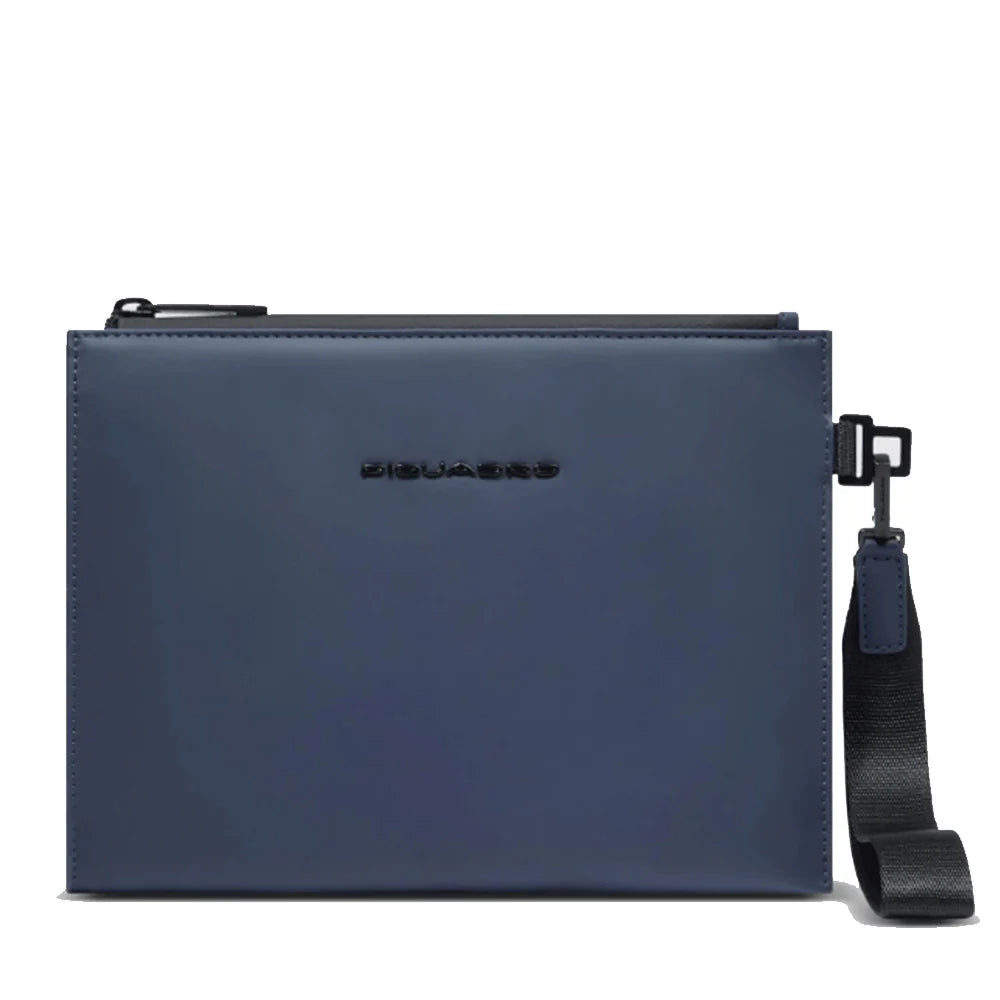 Piquadro pochette da uomo elegante in pelle con cinturino da polso