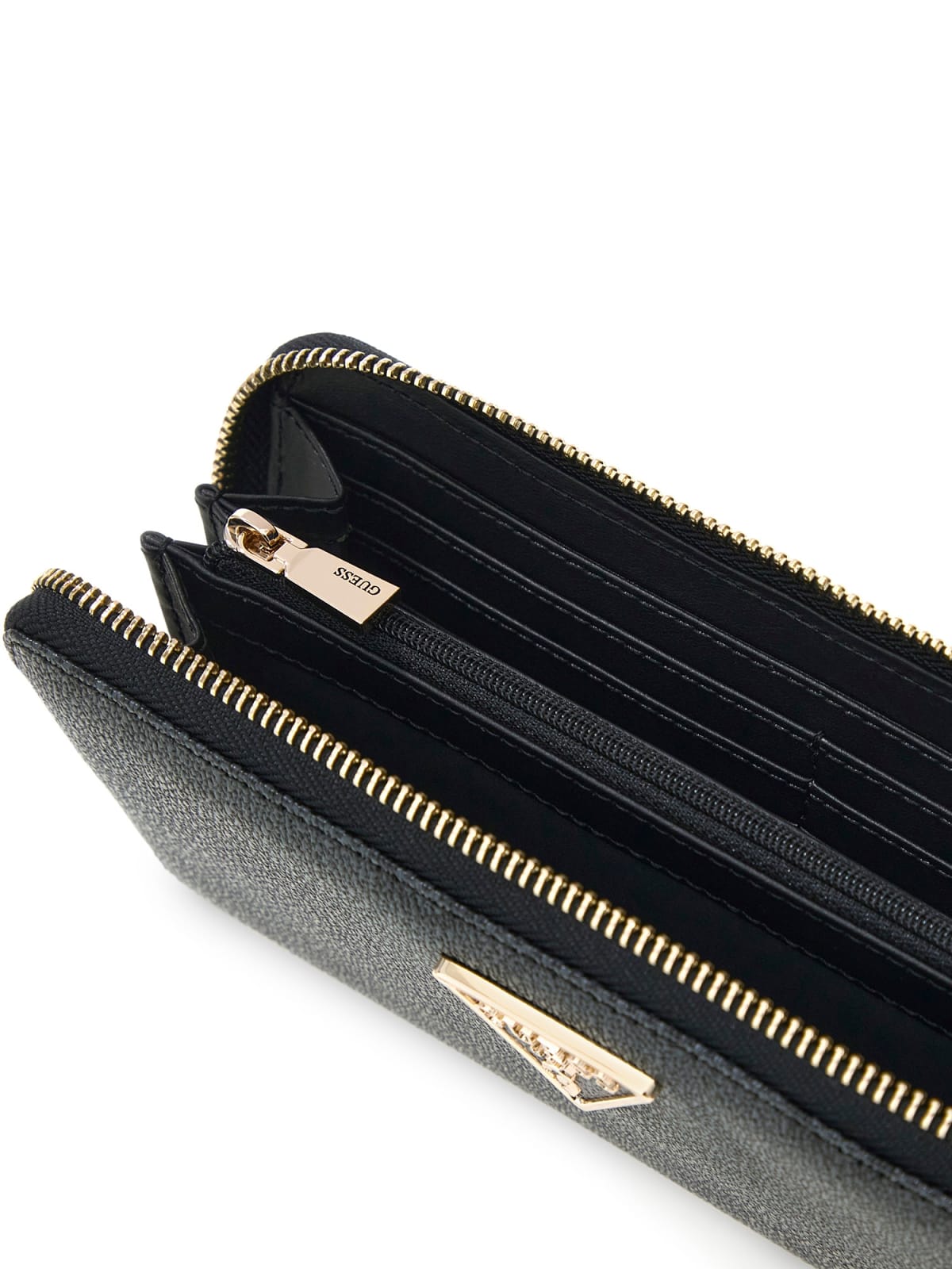 Portafoglio lungo Guess donna logo all over con zip