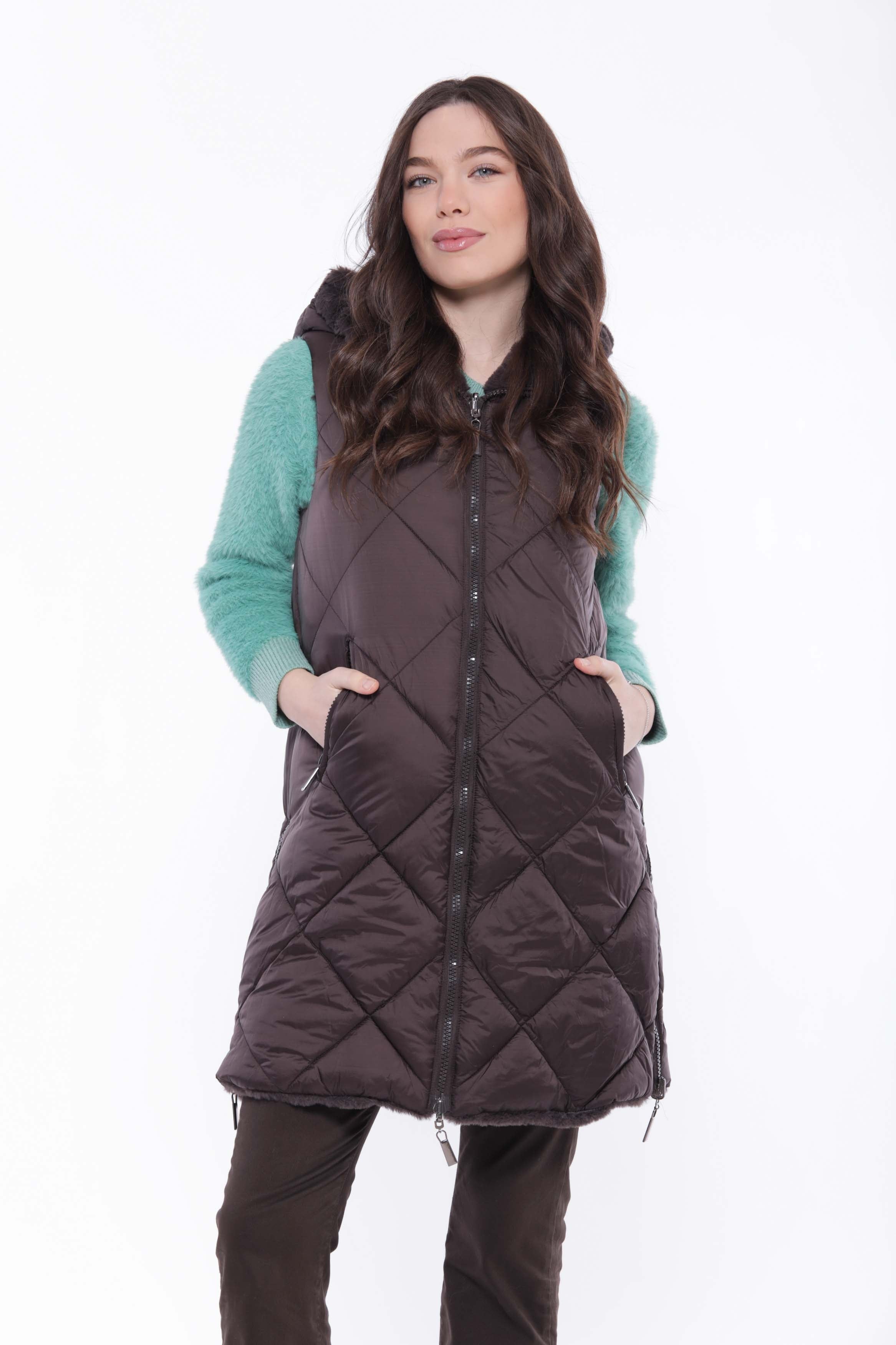 Gilet imbottito in pelliccia sintetica Mimi Mua