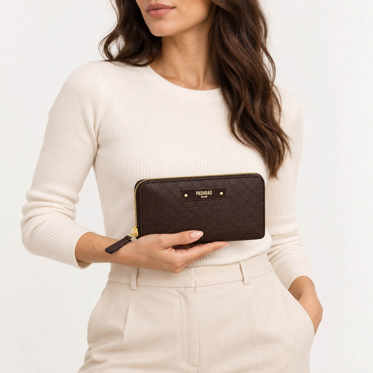 PashBag Portafoglio Donna Grande con Chiusura Zip Around