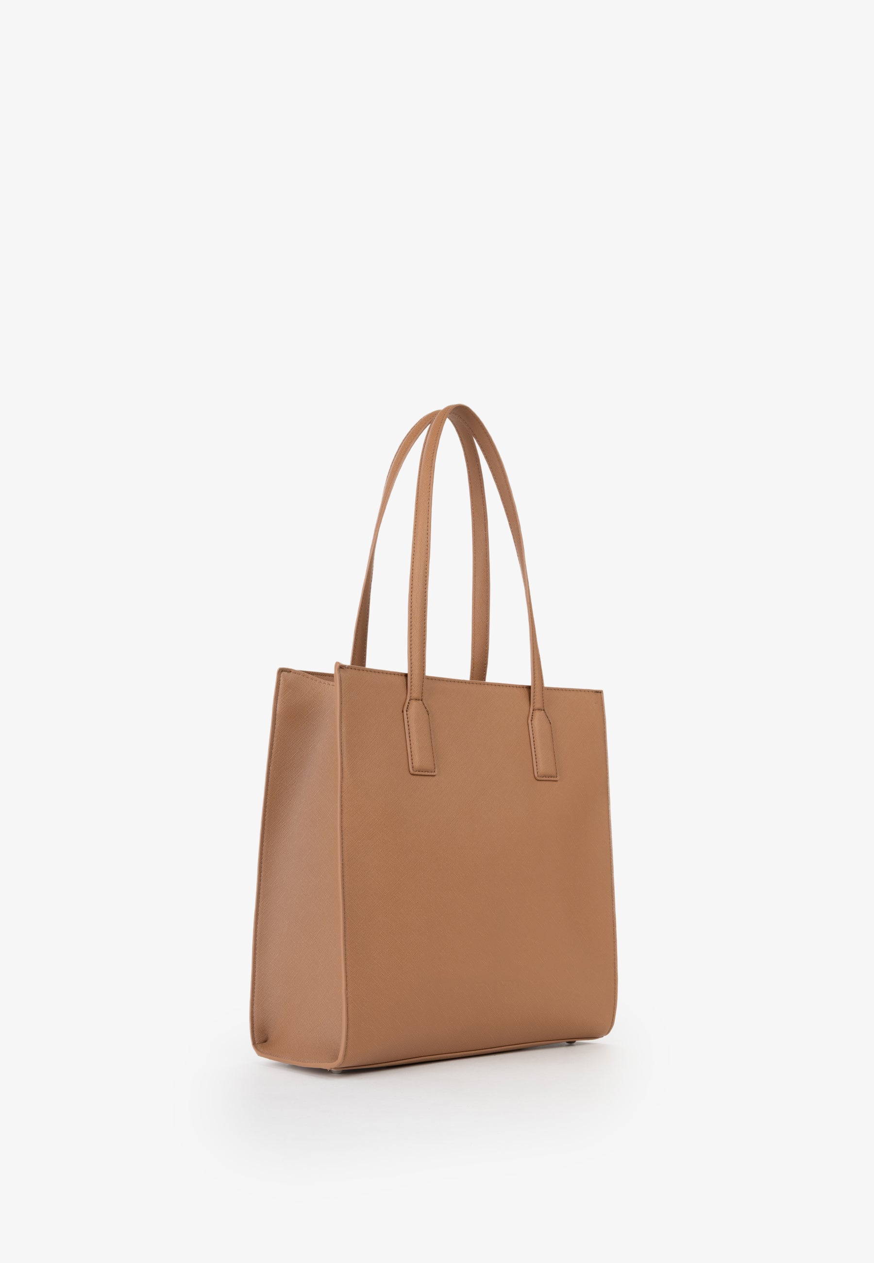 Shopper donna Mario Valentino strutturata con doppio manico e design minimal elegante Cuoio TU | Giò Fashion