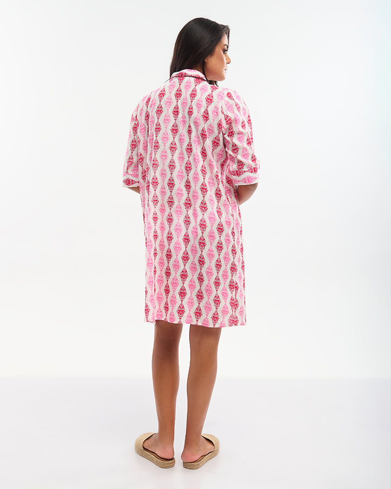 Ble Resort Collection Kaftan-Camicia con Ricamo e Perline