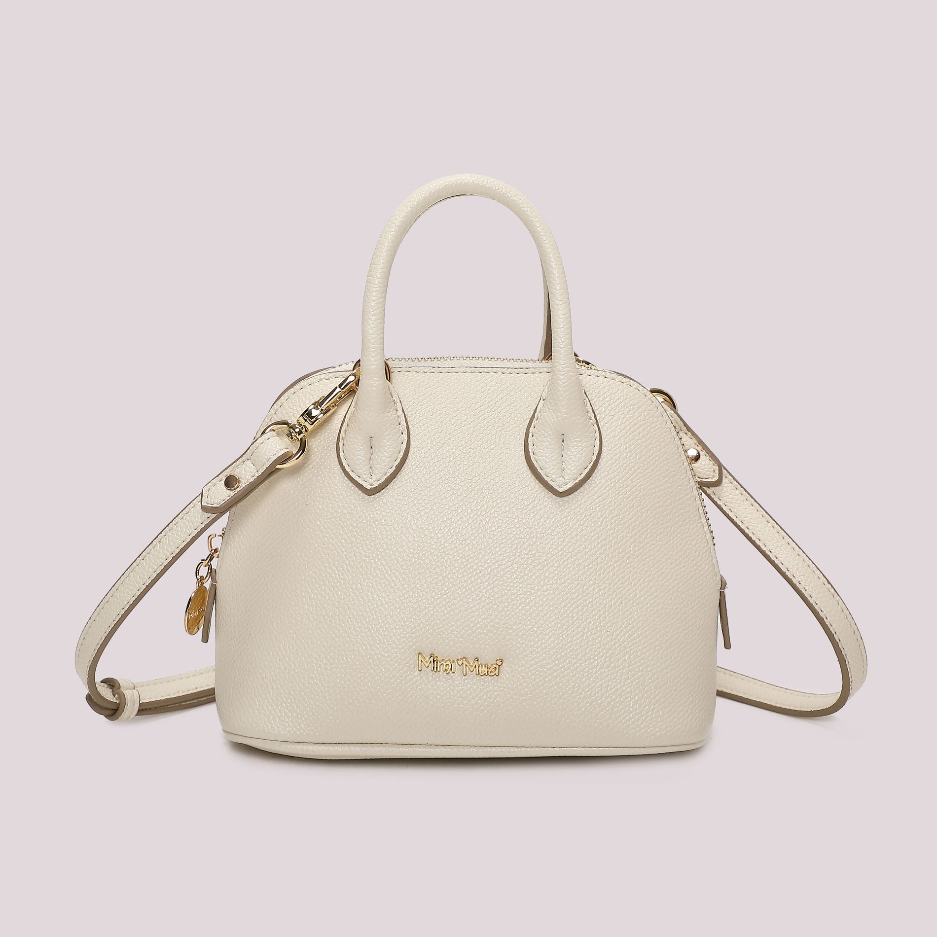 Borsa a mano donna Mimi Mua con tracolla rimovibile design elegante compatto PANNA TU | Giò Fashion