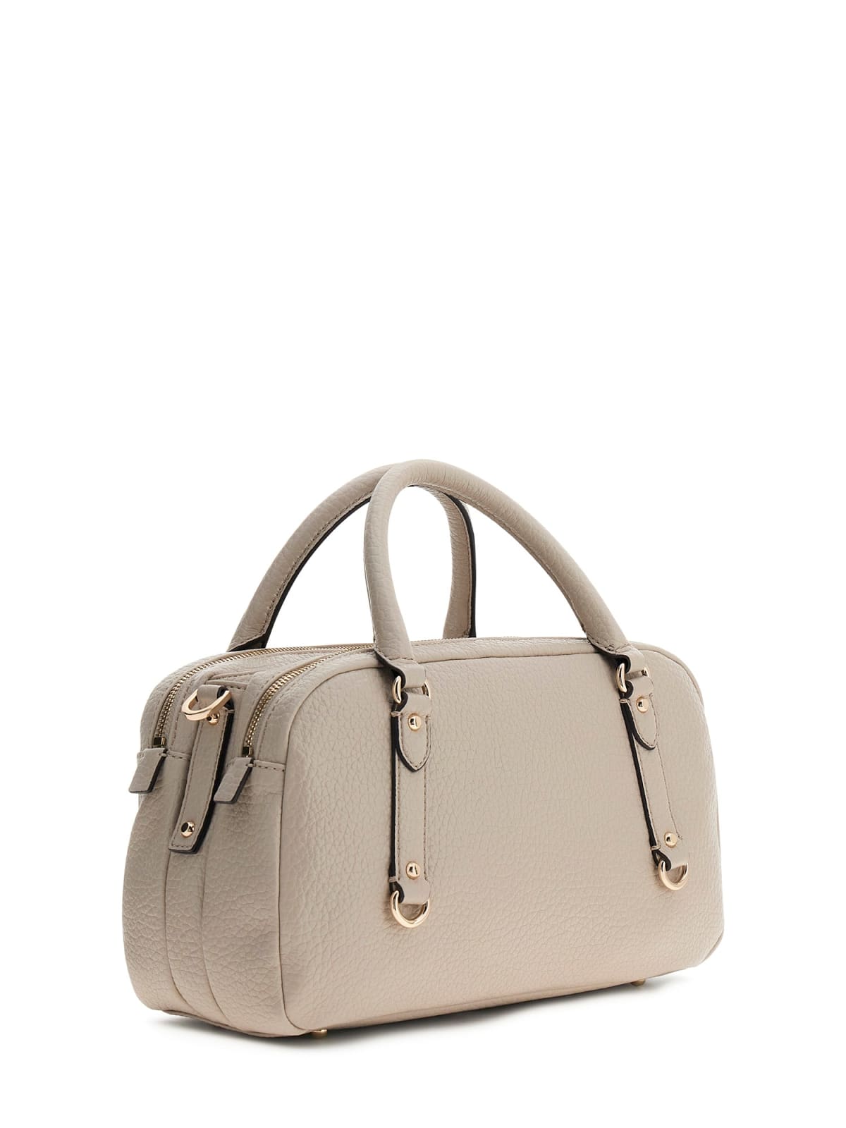 Borsa a mano Guess donna effetto pelle con doppio manico e charm logo TAUPE TU | Giò Fashion