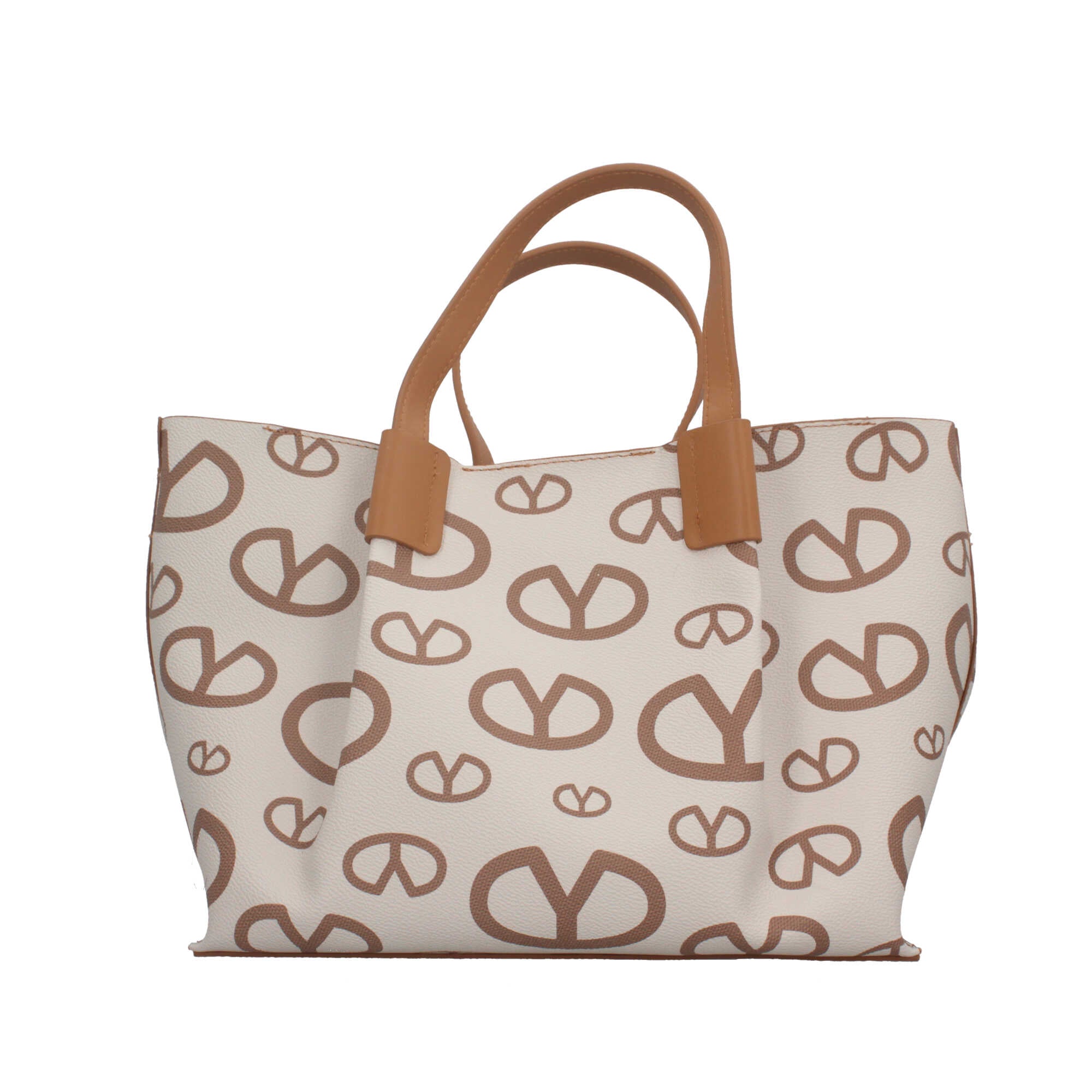Borsa a mano con chiusura zip e tracolla removibile Y Not Beige TU | Giò Fashion