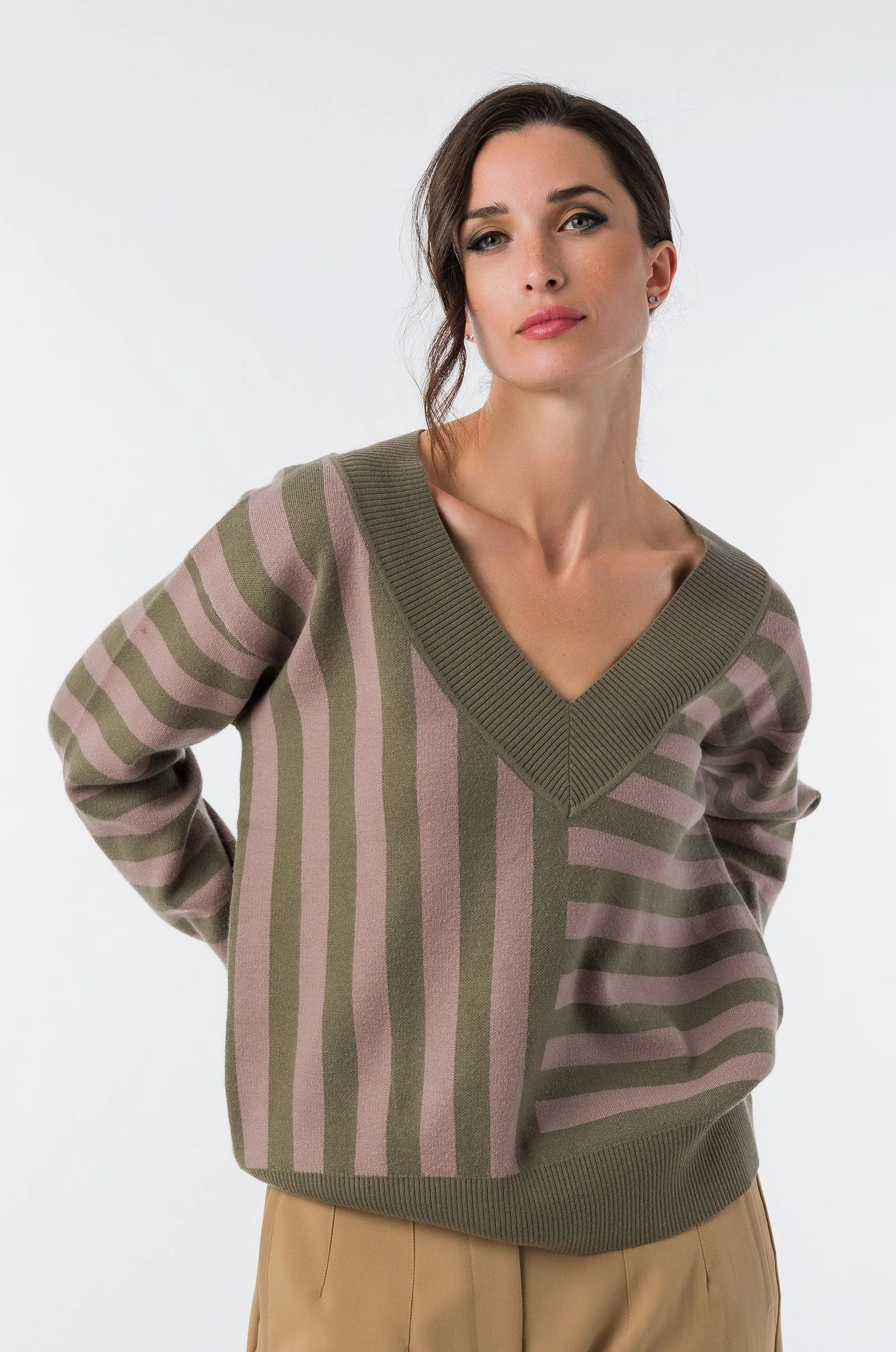 Maglione Donna Anekke a Righe in Maglia dal Design Casual Chic