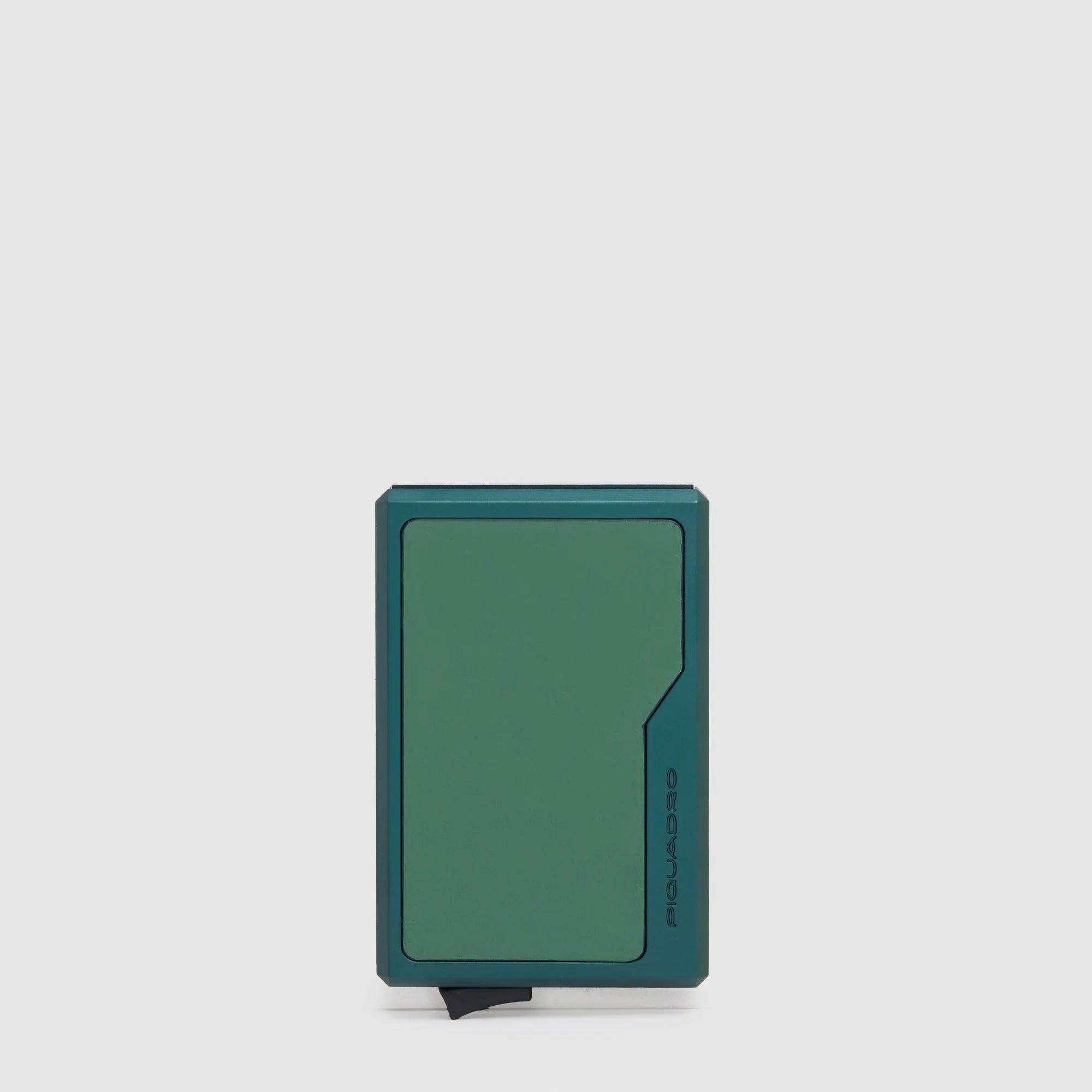 Piquadro Portacarte di Credito MagSafe Pop-Up in Pelle e Alluminio S145 Arancione con Protezione RFID