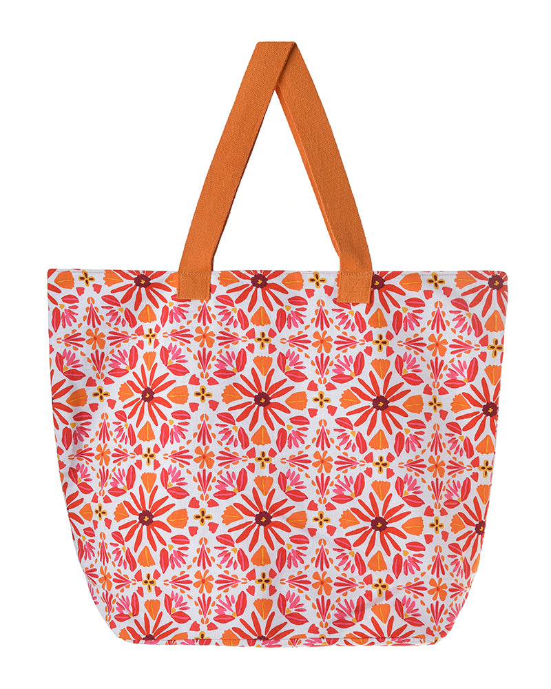 Ble Resort Collection Borsa Rosa in Tessuto con Fiori