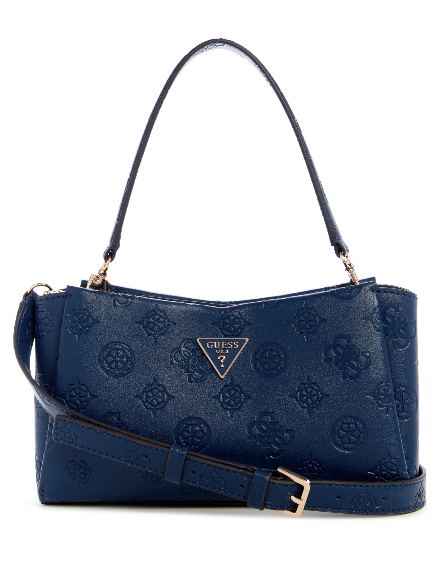 Borsa a mano Guess con logo in rilievo BLU TU | Giò Fashion