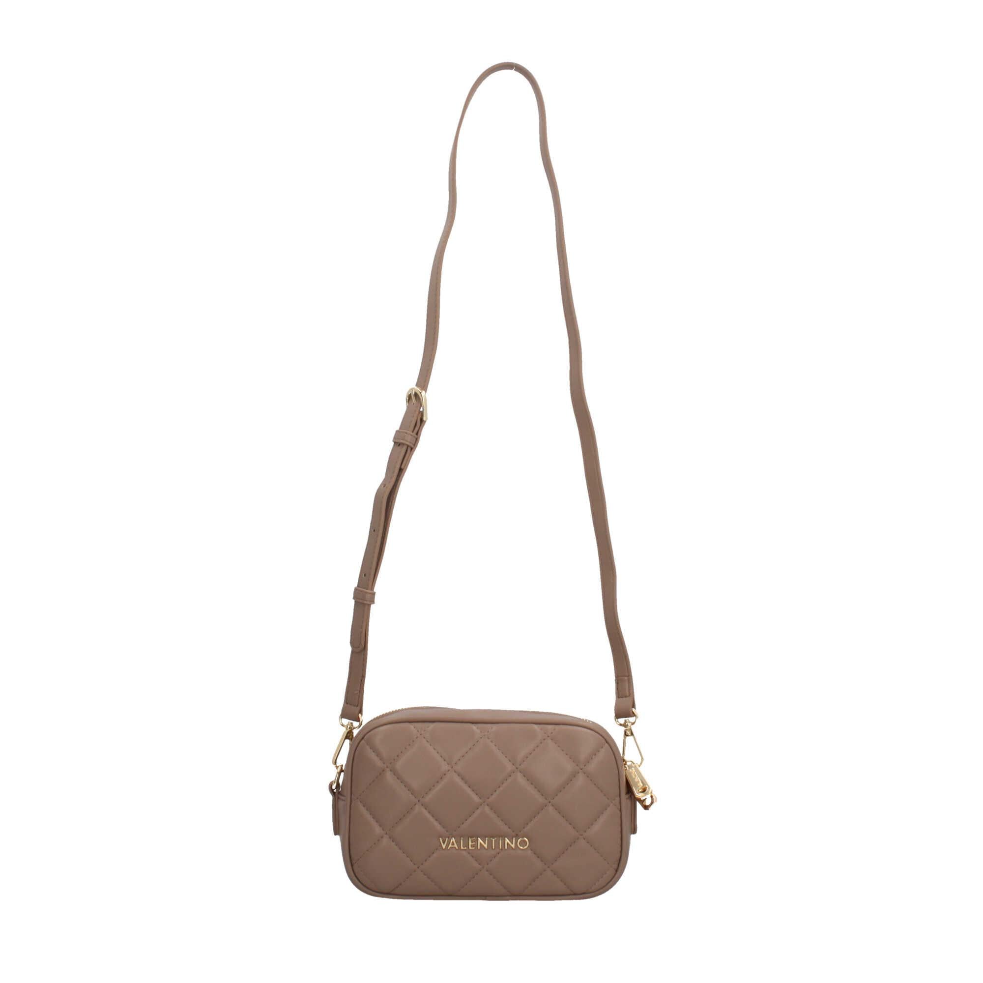 Borsa a tracolla Valentino trapuntata con catena dorata TAUPE TU | Giò Fashion