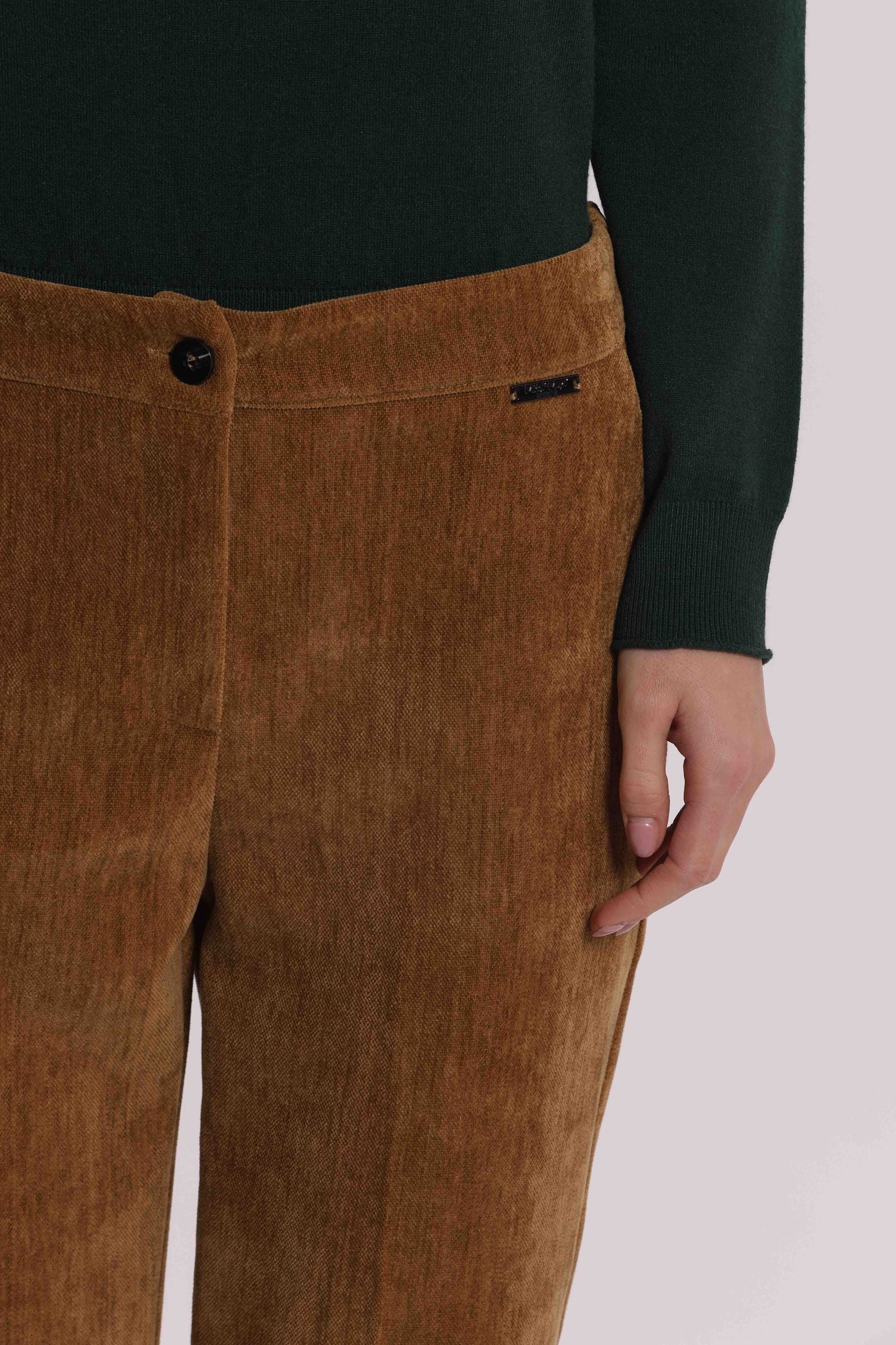Pantaloni Donna in Velluto a Coste Taglio Dritto Mimi Mua