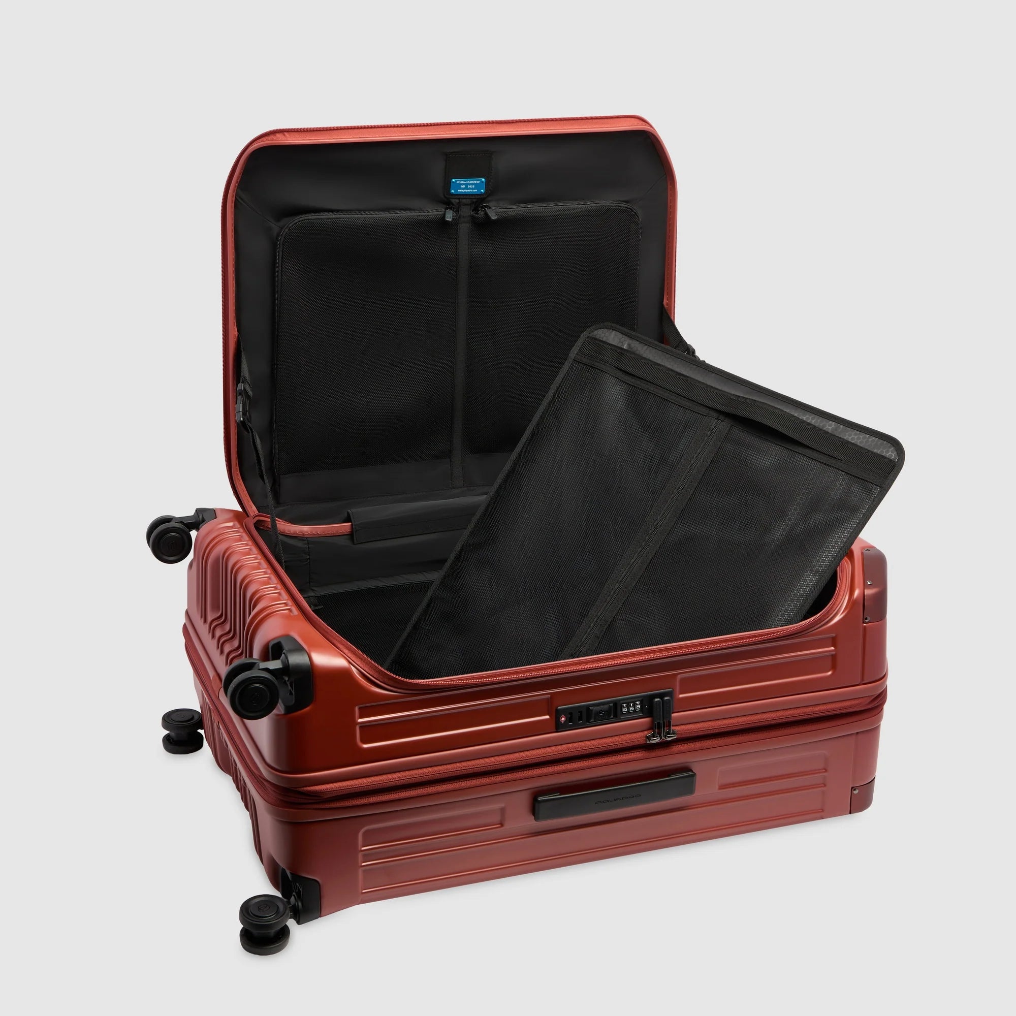 Piquadro Trolley Grande Rigido PQ-Light Beige Opaco Espandibile con 4 Ruote