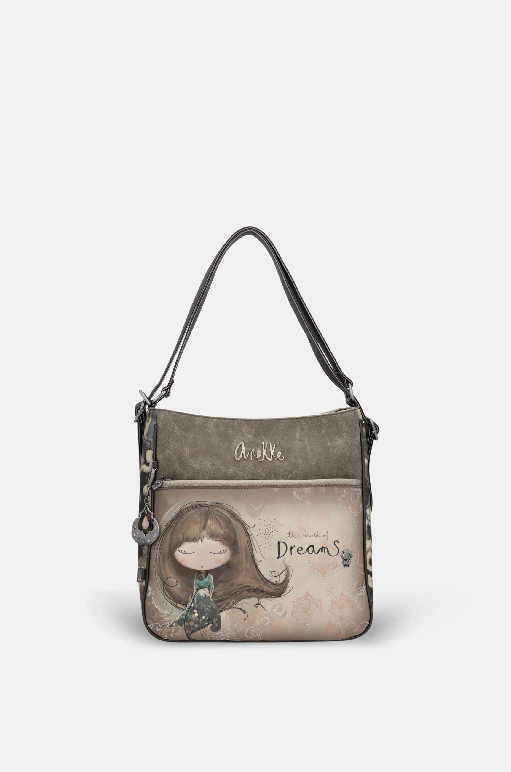 Borsa a spalla trasformabile in zaino Anekke The World of Dreams Beige TU | Giò Fashion
