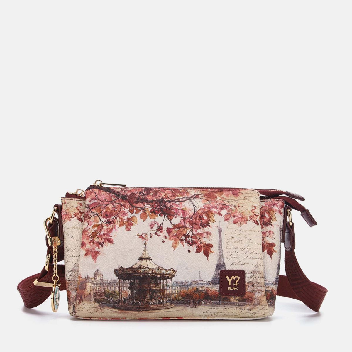 Ynot? Yes Bag Borsa a Spalla Donna con 3 Scomparti