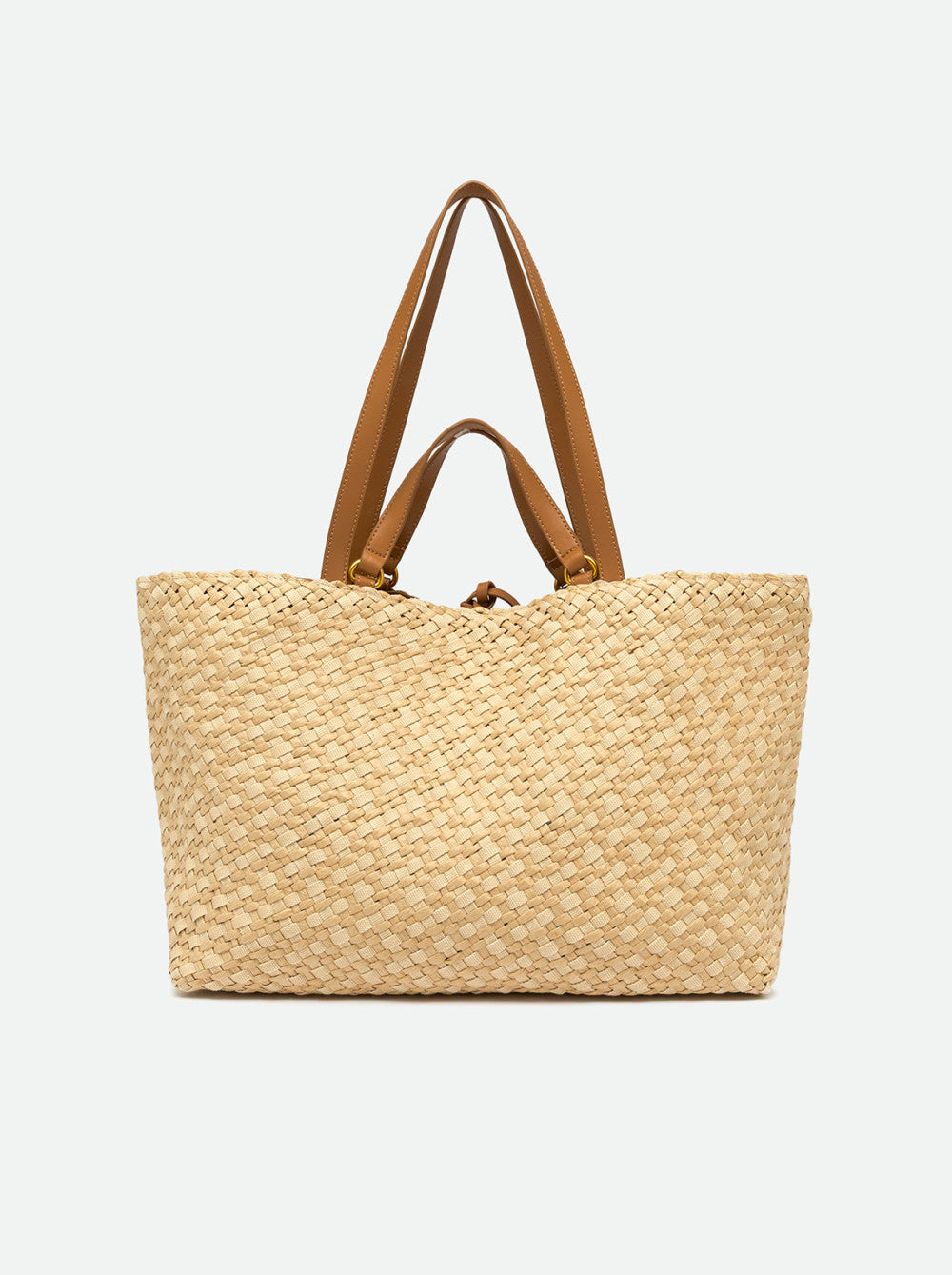 Borsa shopper Gianni Chiarini intrecciata con doppi manici e chiusura regolabile Beige TU | Giò Fashion