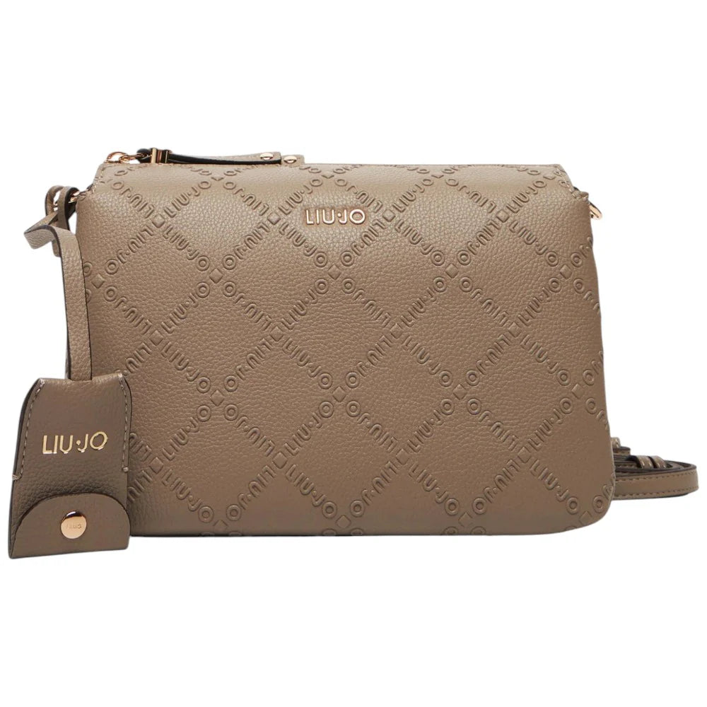 Borsa a tracolla Liu Jo con logo in rilievo e portachiavi