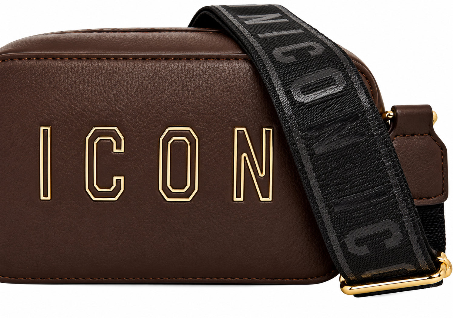 Borsa camera bag con tracolla logata e scritta