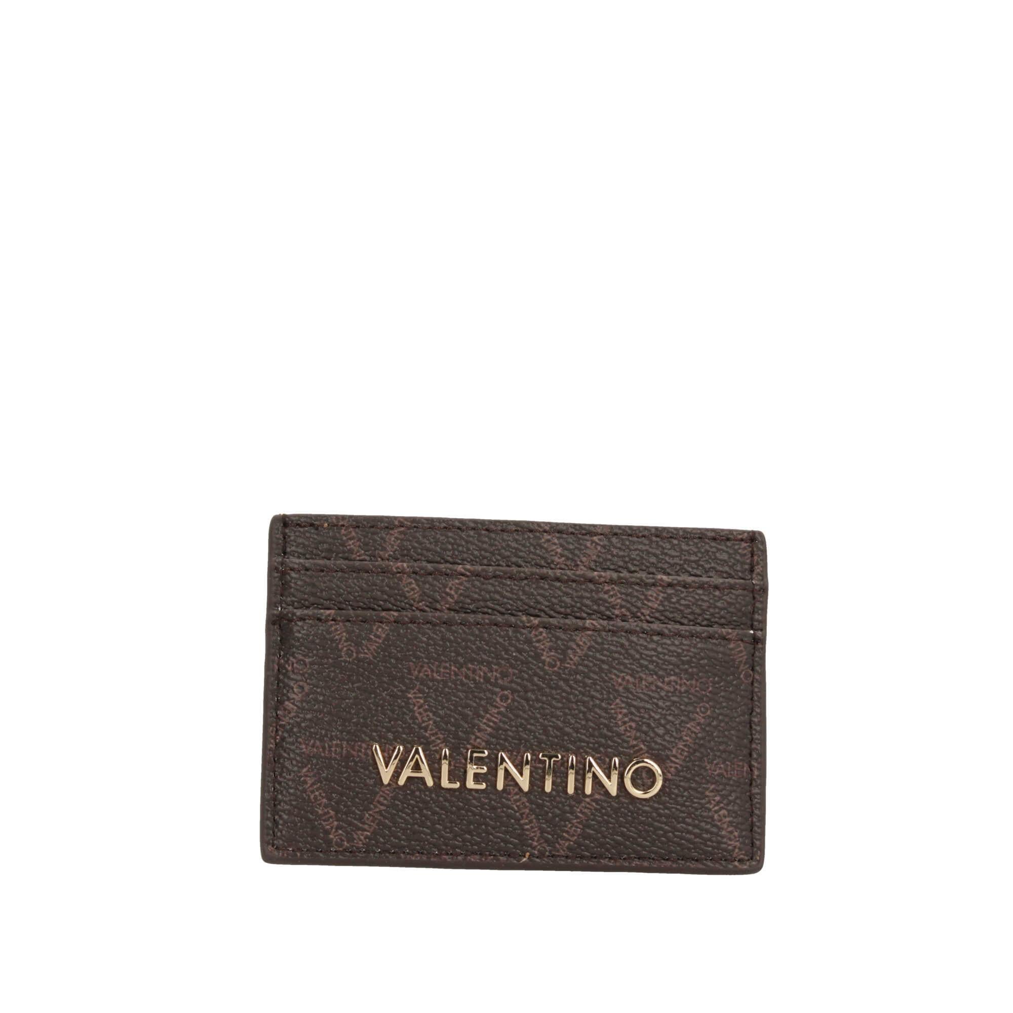 Portacarte Valentino con stampa monogram e logo frontale