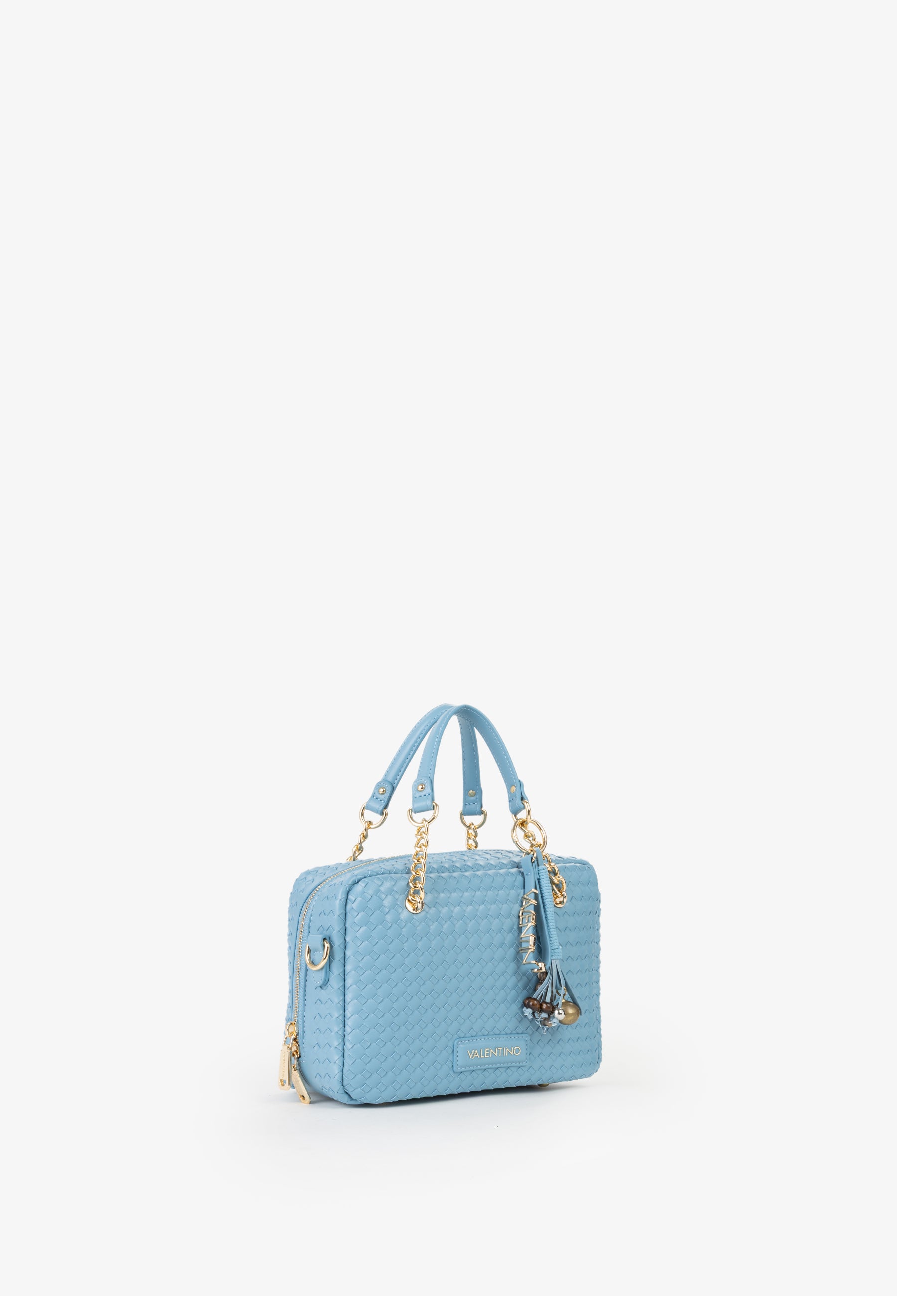Borsa bauletto donna Mario Valentino intrecciata con tracolla regolabile e dettagli gioiello AVION TU | Giò Fashion