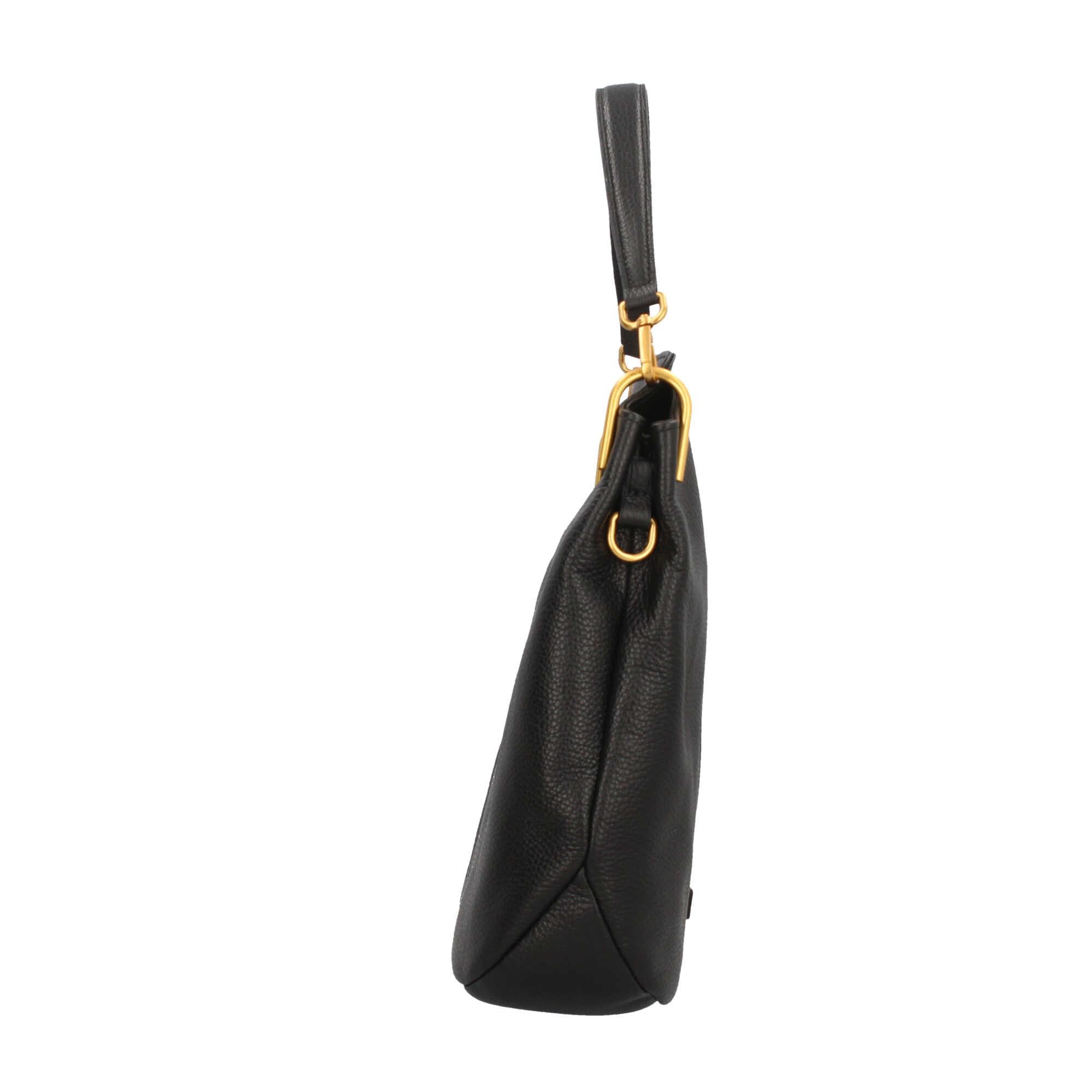 Gianni Chiarini Leila Hobo Bag in Pelle Martellata con Dettagli Luminosi