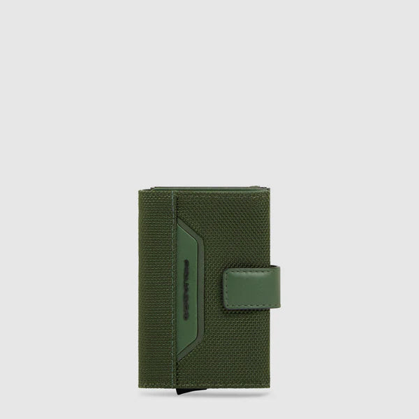 Portafoglio Piquadro compatto con porta carte e chiusura con linguetta VERDE TU | Giò Fashion