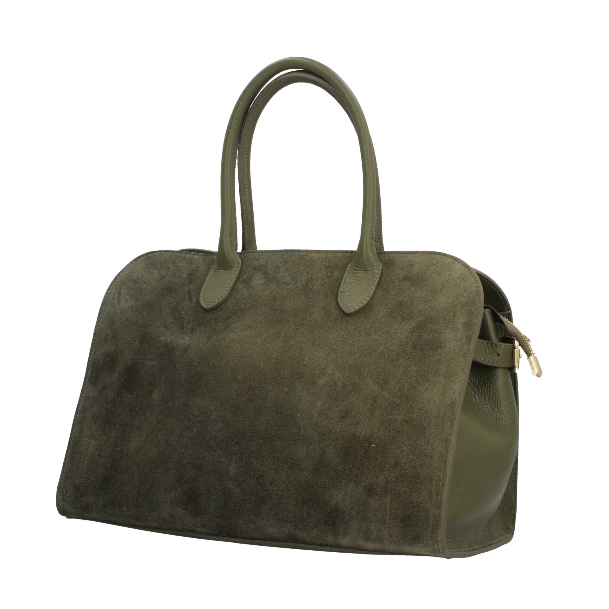 Borsa shopping a spalla in vera pelle Made in Italy