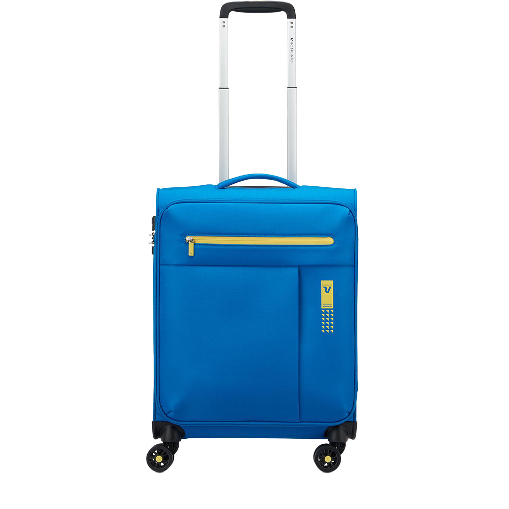 Trolley Roncato morbido con 4 ruote e chiusura TSA per viaggi pratici BLU COBALTO TU | Giò Fashion