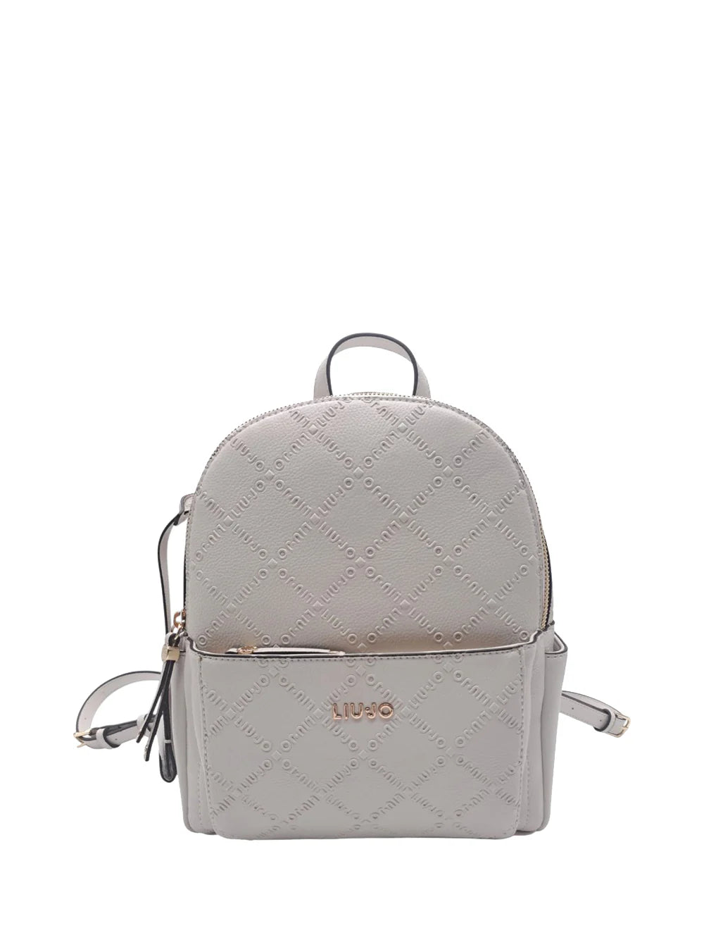 Zaino Liu Jo compatto con logo in rilievo e tasche laterali Grigio TU | Giò Fashion