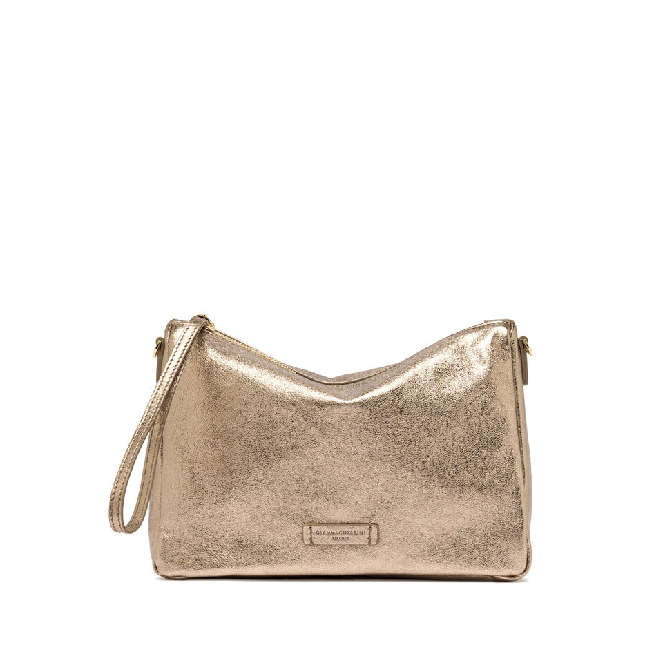 Pochette Gianni Chiarini Nora Pouch in pelle metallizzata Oro TU | Giò Fashion