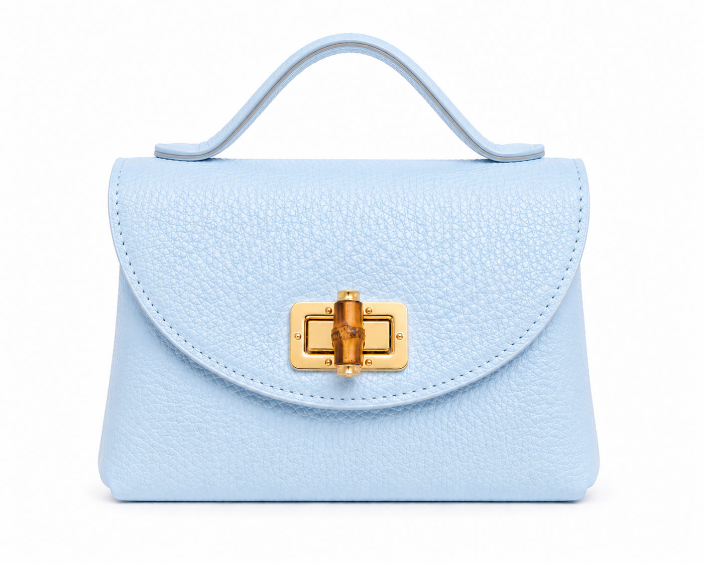 Borsa a Mano Vera Pelle Donna con Chiusura Gioiello
