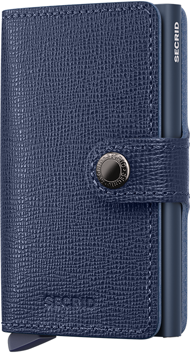 Secrid Miniwallet portafoglio compatto in pelle con protezione RFID BLU TU | Giò Fashion