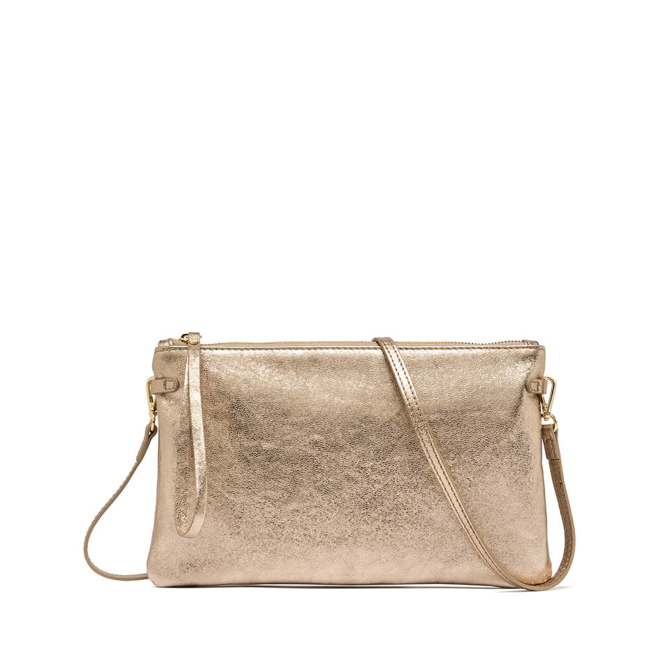 Pochette a Tracolla Gianni Chiarini Hermy in pelle metallizzata Oro TU | Giò Fashion