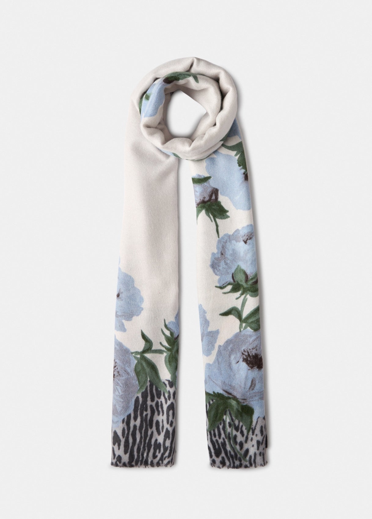 Liu Jo foulard floreale con bordi animalier