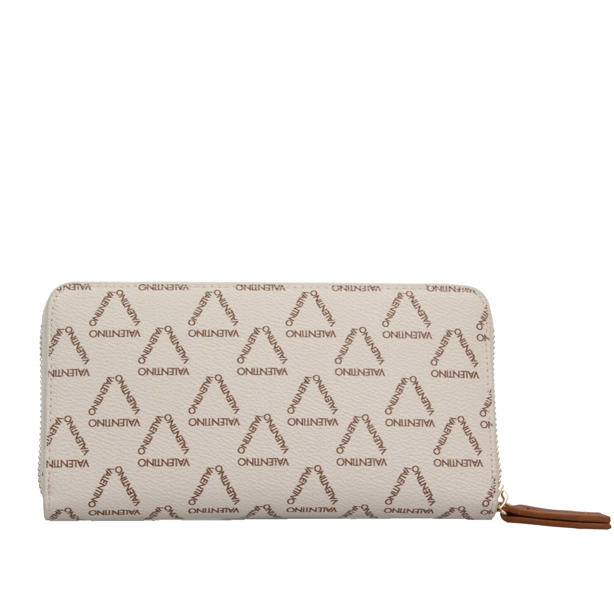 Portafoglio Valentino con zip e stampa monogram BIANCO/CUO TU | Giò Fashion