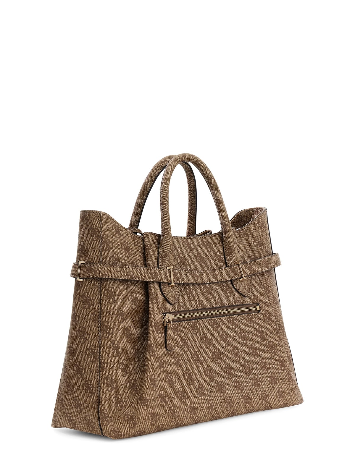 Borsa a mano Guess donna logo all over con dettagli cinturini