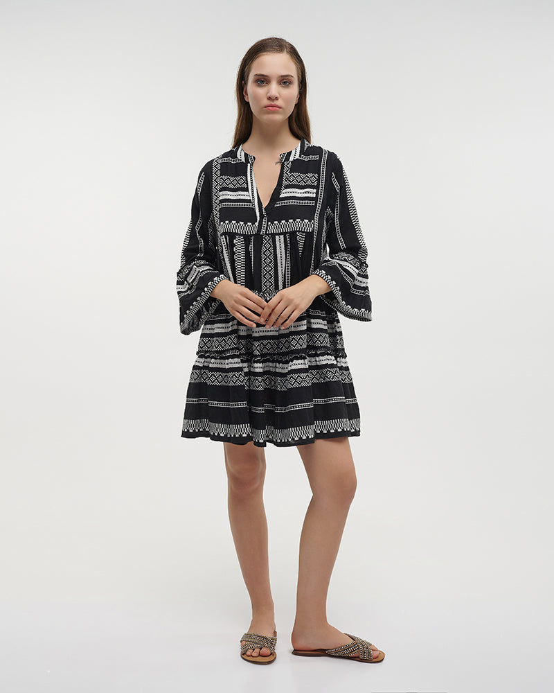 Ble Resort Collection Abito Corto a Maniche Lunghe