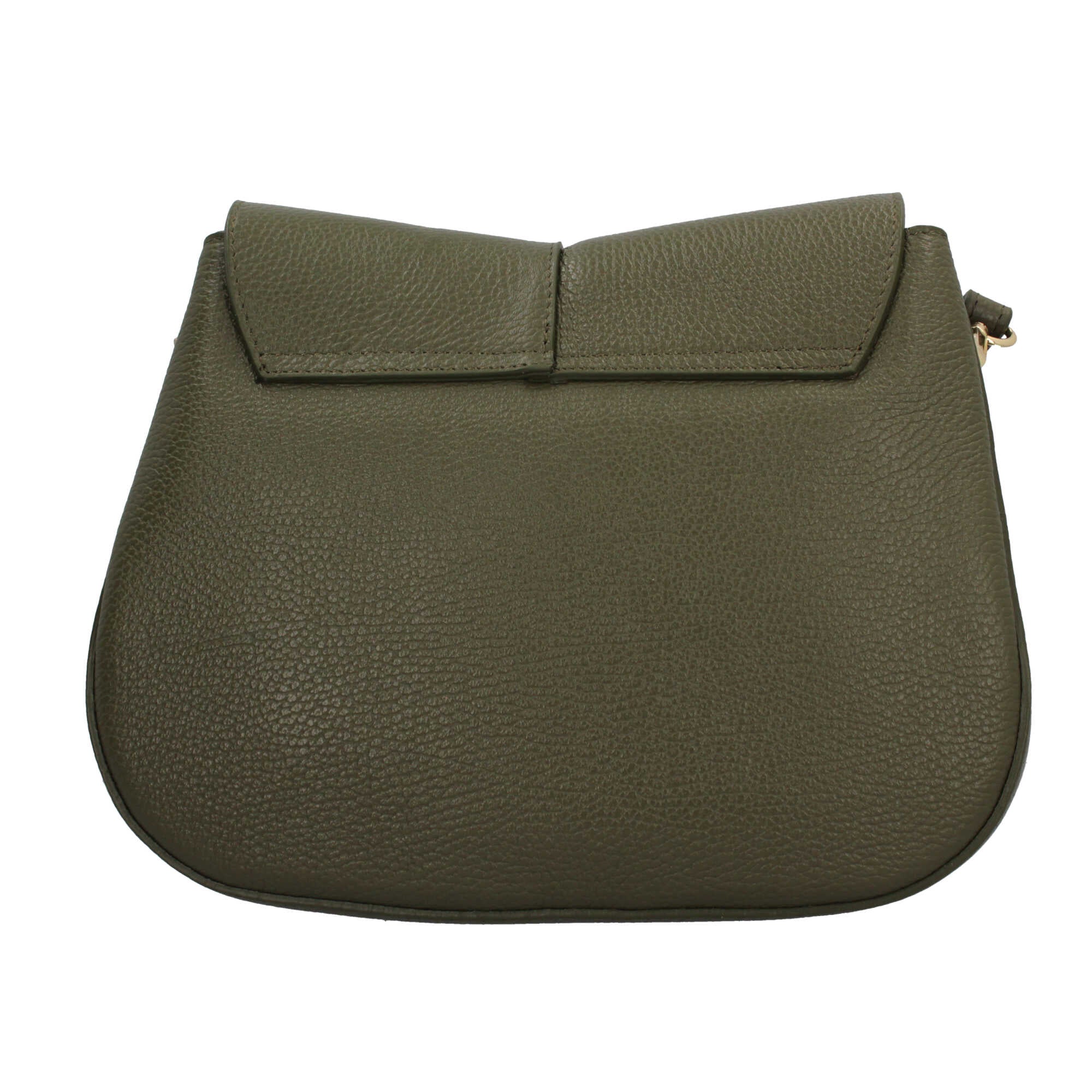 Borsa Made in Italy a spalla in stile compatto con manico regolabile VERDE TU | Giò Fashion