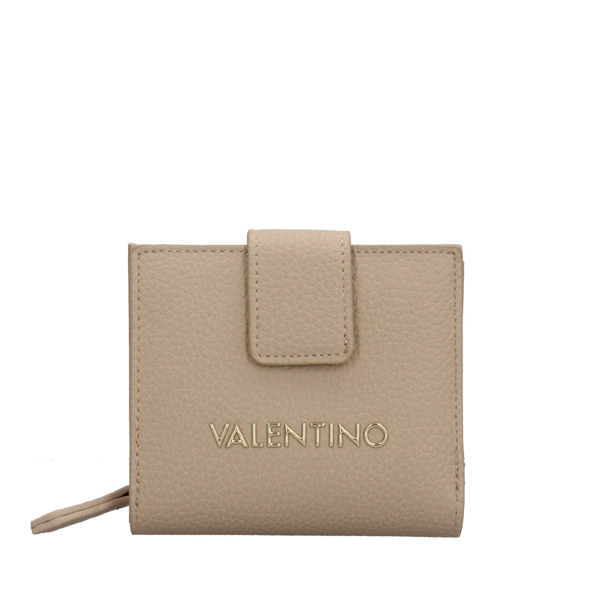 Portafoglio compatto Valentino da donna con chiusura a bottone Beige TU | Giò Fashion