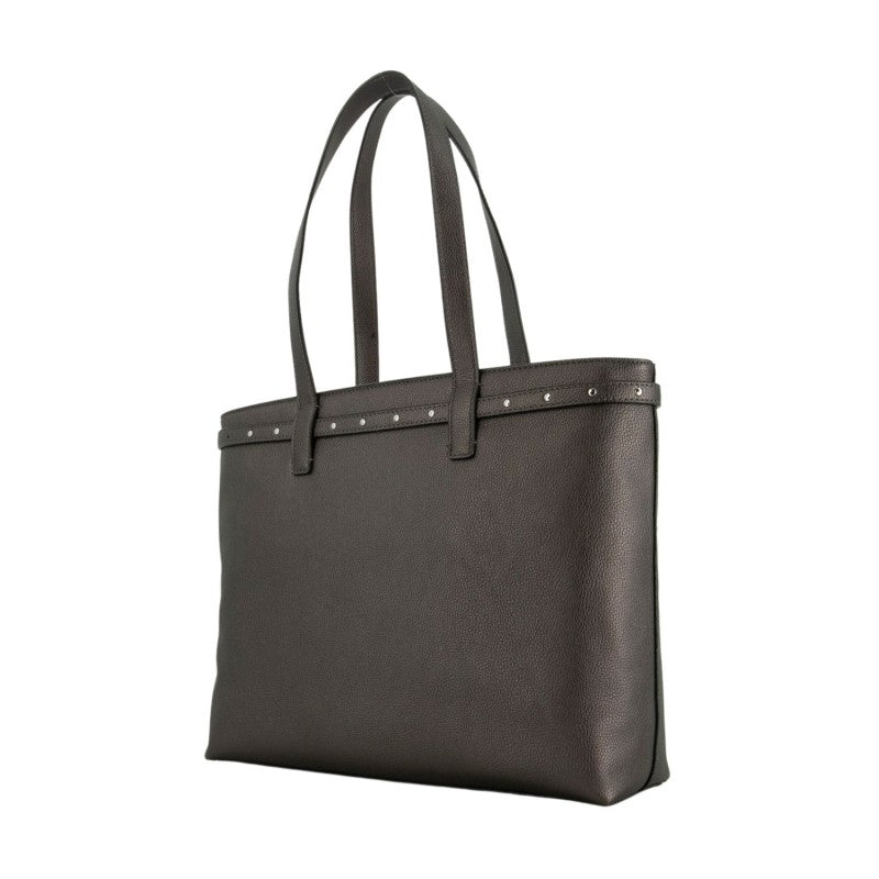 Shopper Liu Jo elegante con doppi manici e borchie decorative Grigio TU | Giò Fashion