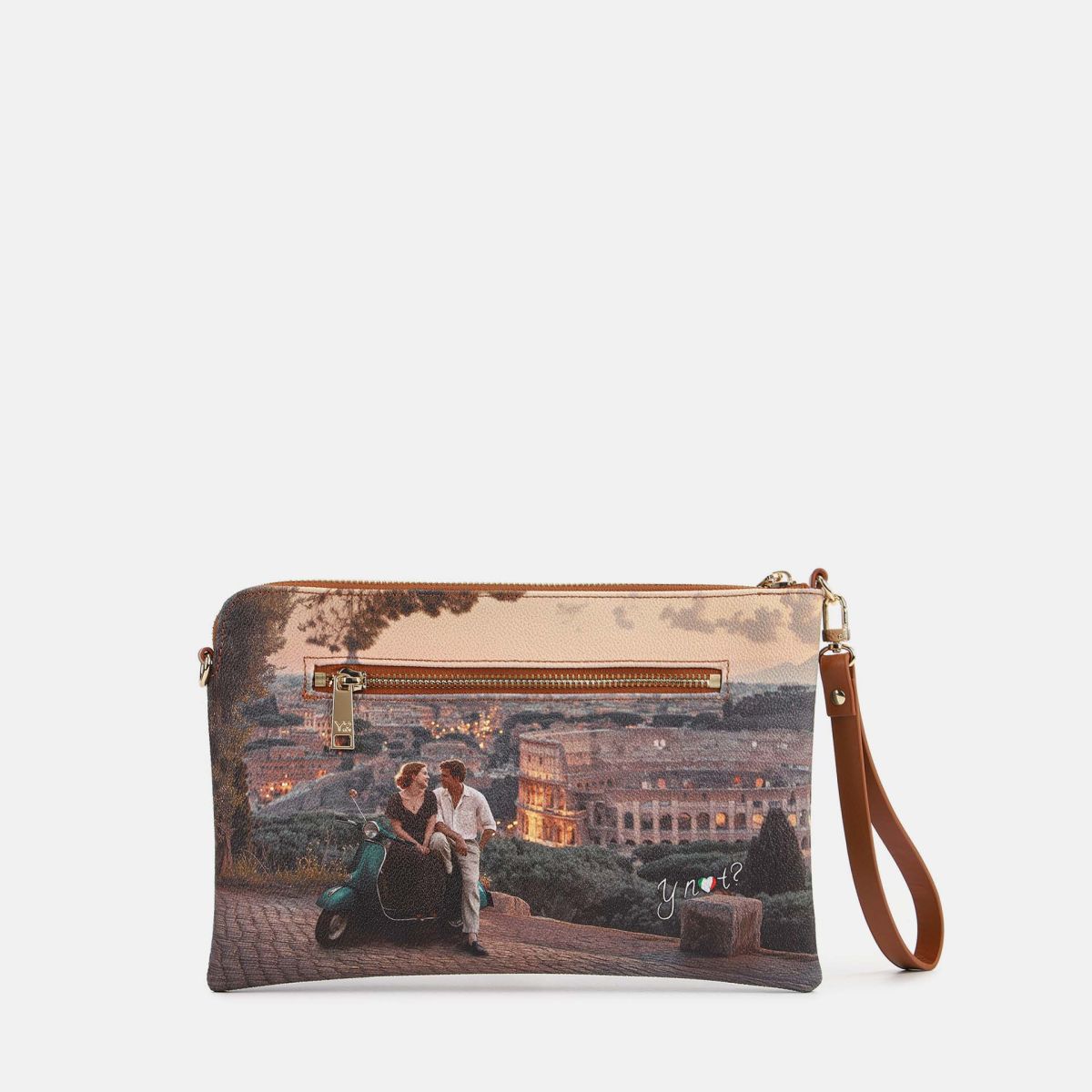 Ynot? Yes Bag Clutch Donna con Tracolla e Tasca Zip
